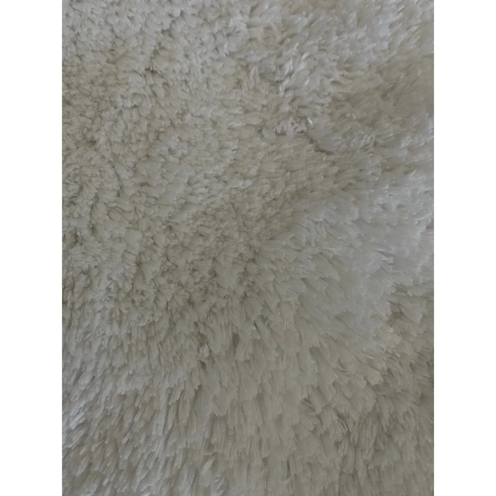 Simply Vera Vera Wang White Shaggy Bath Runner Rug 20x60 Solid Plush Latex Back